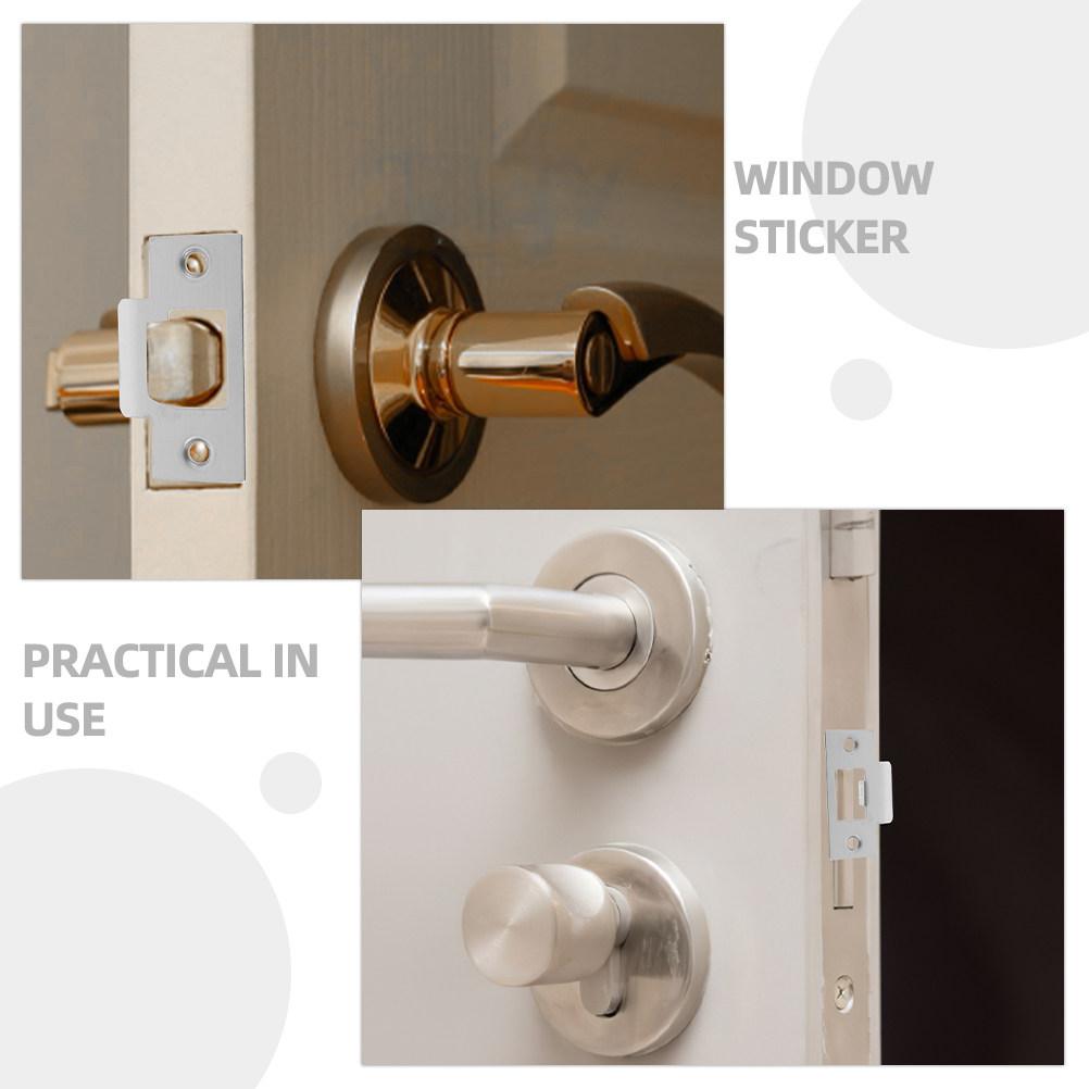 4Sets Stainless Steel Door Strike Plate for Exterior Interior Doors Deadbolt Reinforcement Plate Wear Resistant Door Lock
