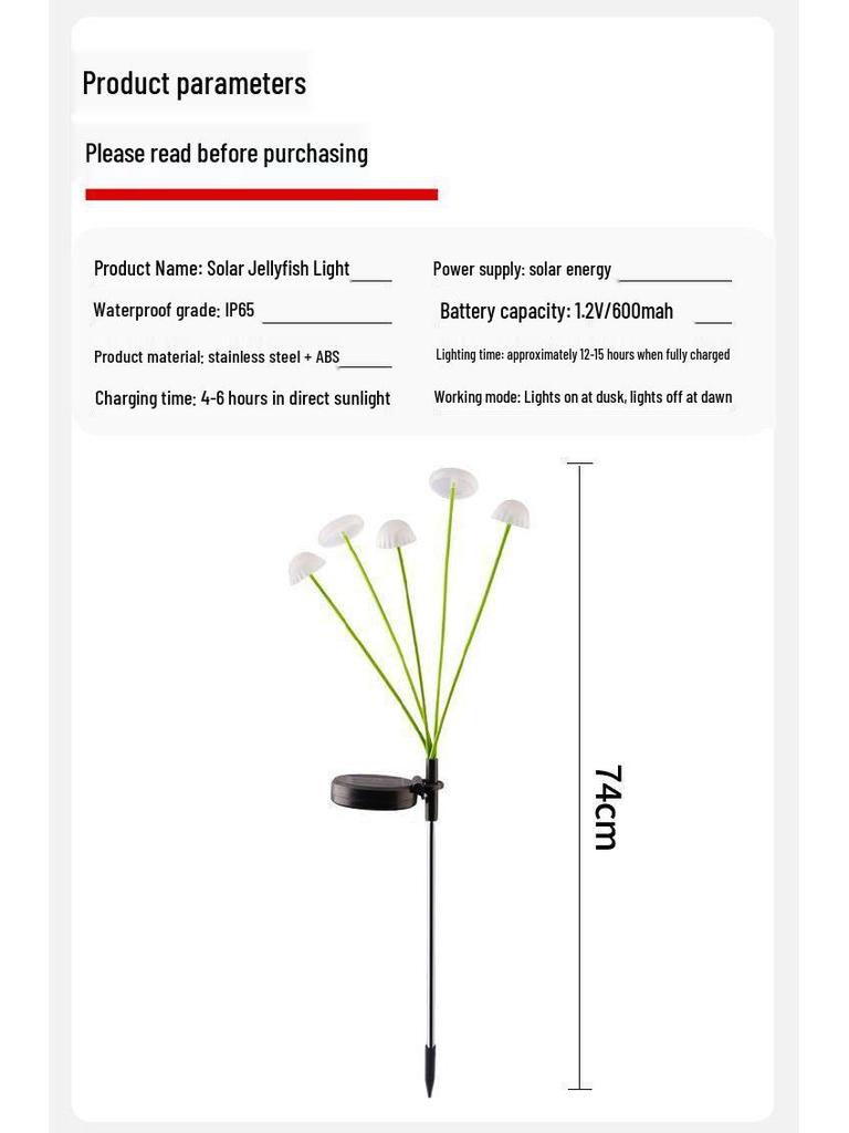 Solar Jellyfish String Lights – Outdoor Garden & Balcony Decoration