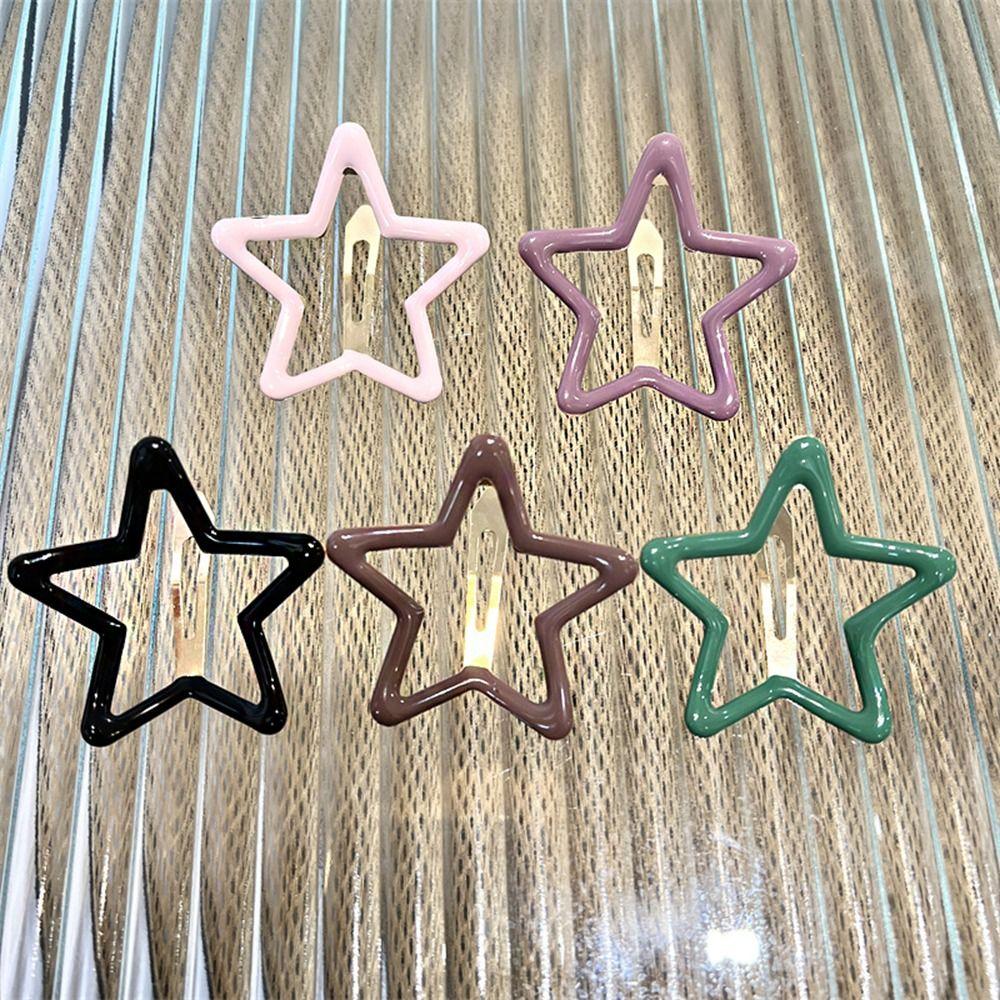 Pentagonal Star Star BB Hair Clip Zinc Zinc Alloy Y2k Hairpin Sweet Side Barrettes Girls