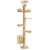 Floor To Ceiling Cat Tree, 6 Tier Adjustable Cat Tower with 7 Sisal Posts for Indoor Cats