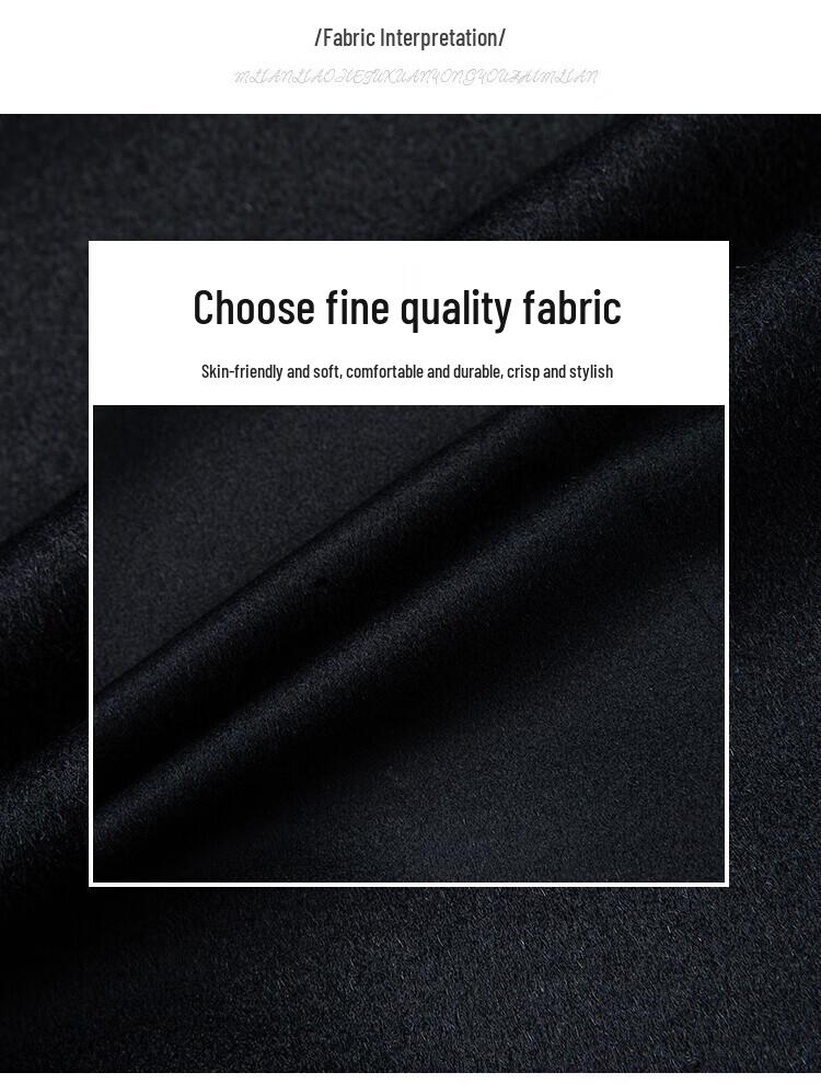 Hengyuanxiang Men's 100% Wool Thickened Lapel Overcoat