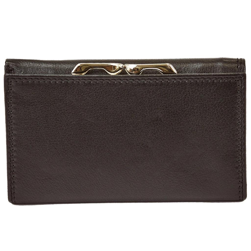 Women' Leather Wallet Wings with RFID Protection and a Roomy Interior, Black