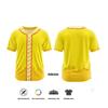 Maßgeschneiderte Baseball-Trikots mit durchgehendem Knopf Mehrfarbige Baseball-Kleidung T-Shirt Sublimationsdruck Teamname Logo Baseball-Uniformen WBQ10