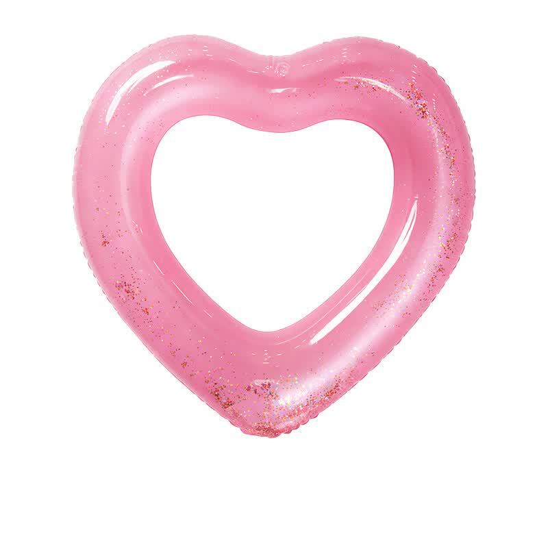 Kids  Inflatable Sequin Heart Swim Ring