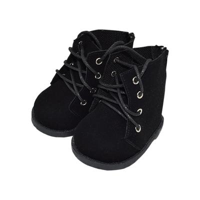 Niannyyhouse 40cm Plush Toy Leather Shoes, Thigh-High Boots, Shoe Length: Approx. 9.5cm, Dress-Up Doll Accessories (Black)