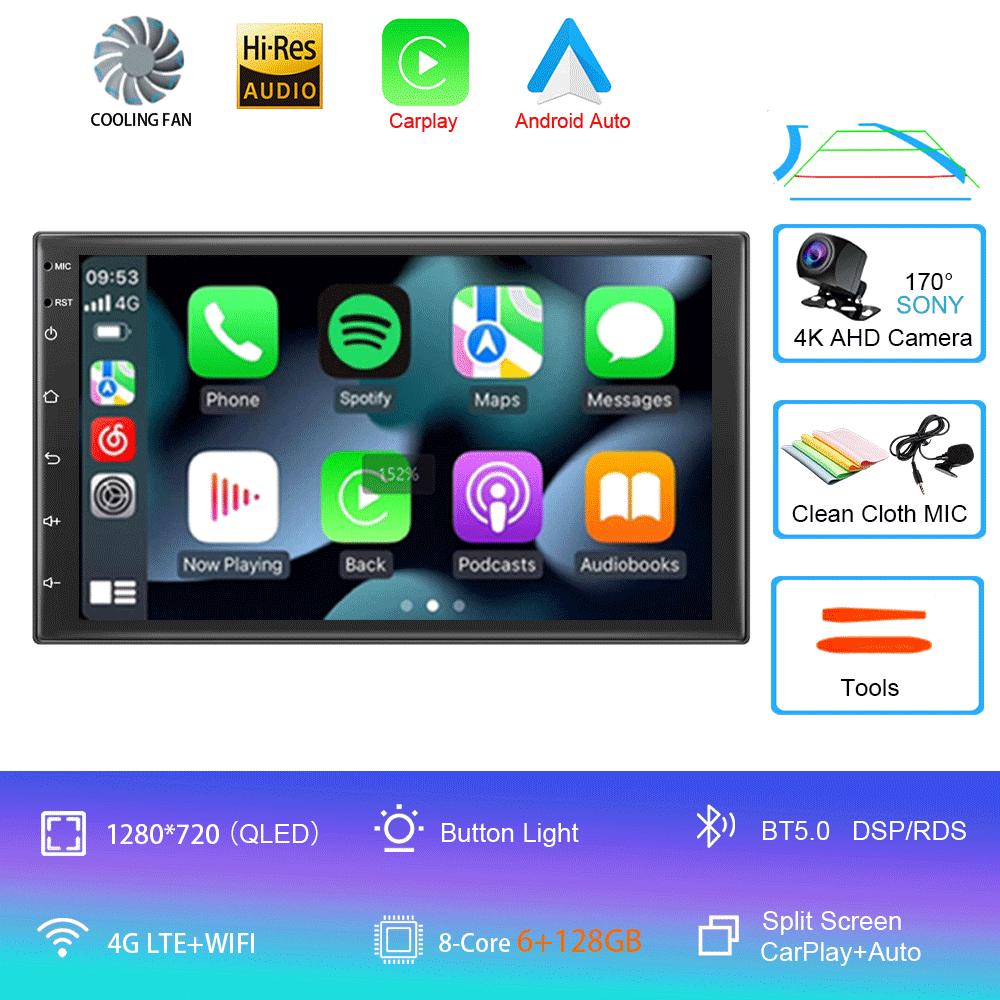 Universal 7"  Car Radio GPS 2 Din Android 11 Auto Carplay For Volkswagen Nissan Hyundai Toyota Multimedia Player
