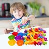 1 Bucket 36/40/56Pcs Anti-deform Baby Toy Stimulate Thinking Skills Exercise Fine Game Dinosaur Sorting Multicolor Enlightenment