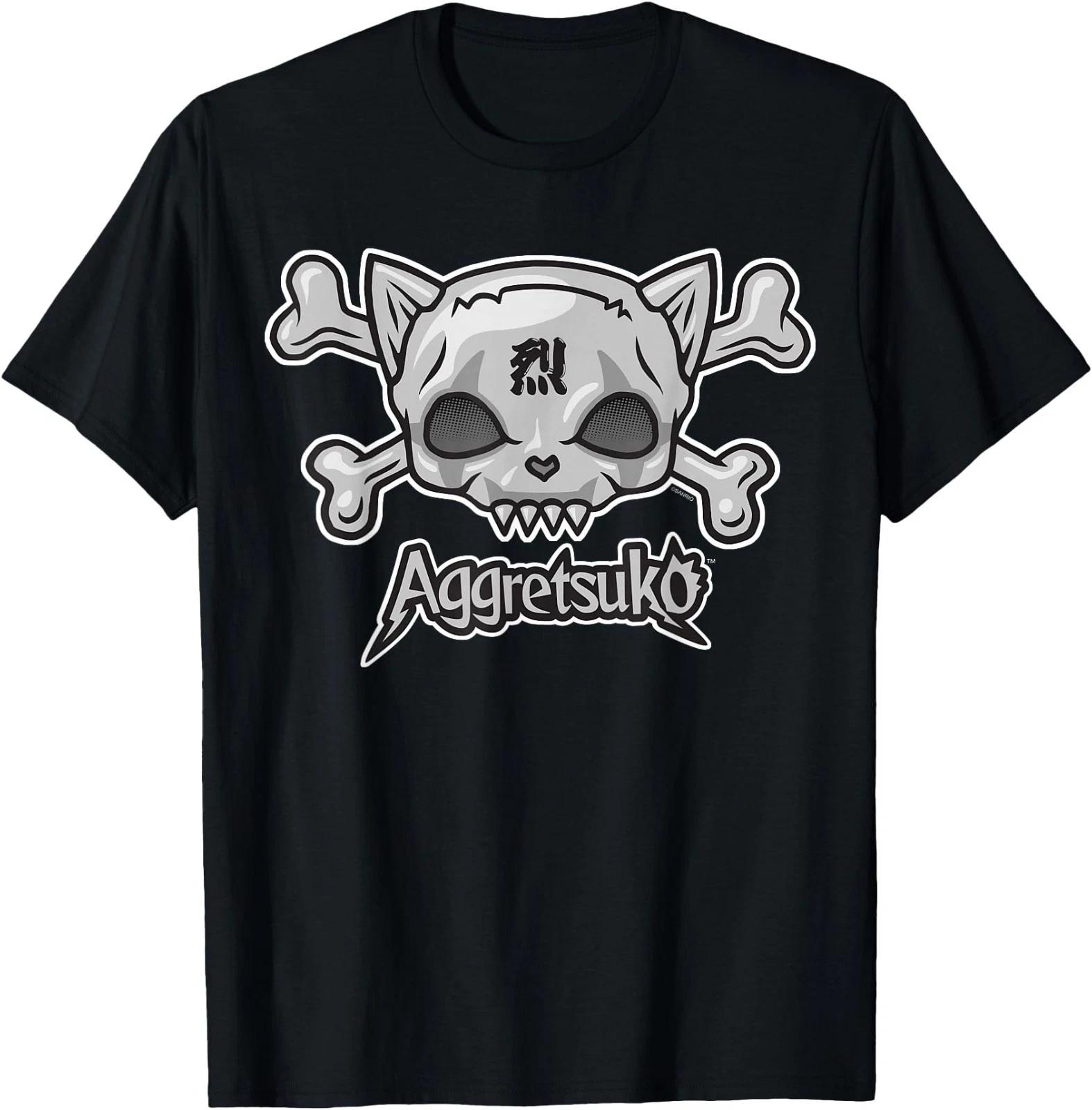 Aggretsuko Skull and Crossbones Tee Shirt T-Shirt M