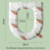 2pcs Cartoon Print Waterproof Quick-dry Toilet Seat Cushion High Elasticity EVA Foam Closestool Seat Cover Reusable Portable Handle Toilet Seat