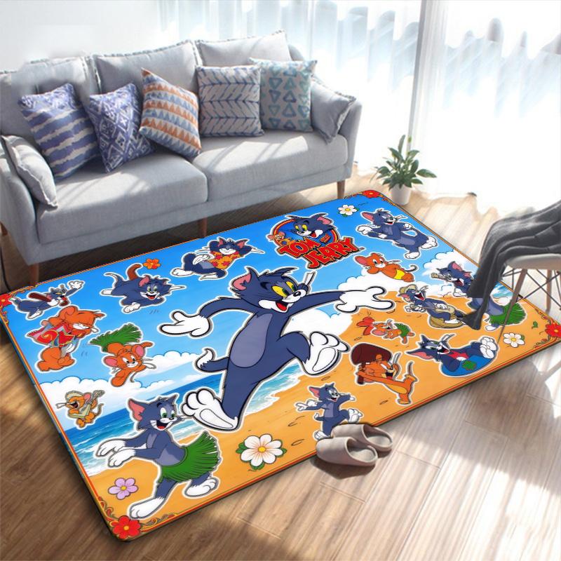 Cartoon Tom&Jerry Carpet Rug for Living Room Bedroom Home Sofa Decoration,Kids play Non-slip Floor Mat
