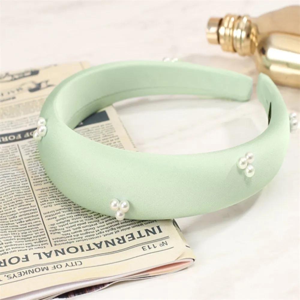 Satin volume headband mint hair accessory short hair headband