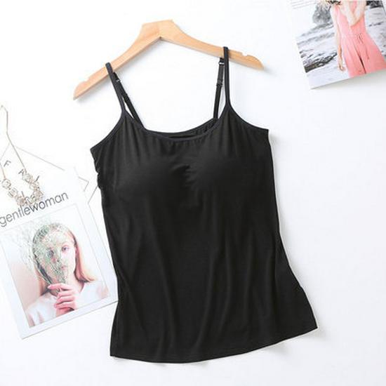 

Women s Summer Camisole with Built-in Bra and Chest Pad 3XL