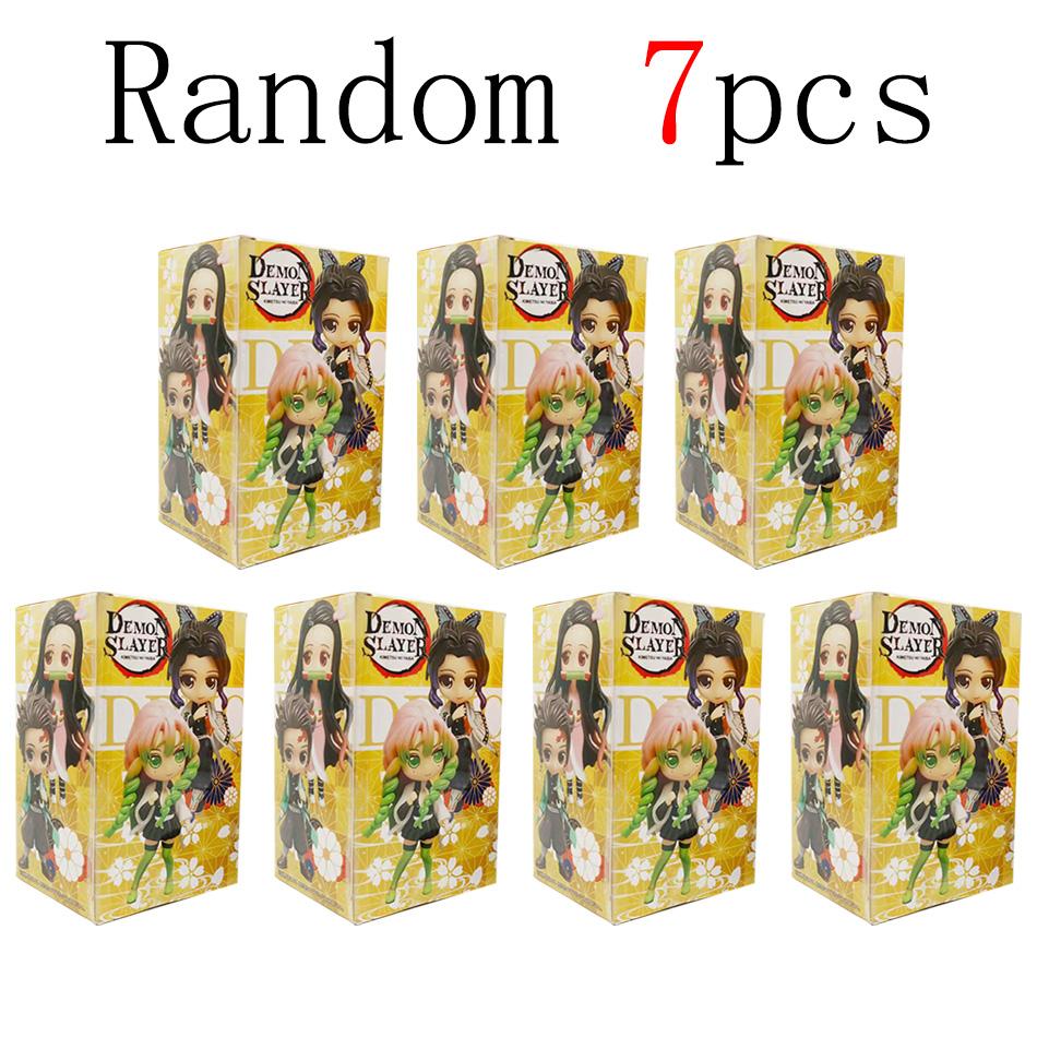 14Cm Anime Figure Nezuko Tanjirou Zenitsu Inosuke Kyoujurou Giyuu Kawaii Qposket Pvc Model Toys Children Gift