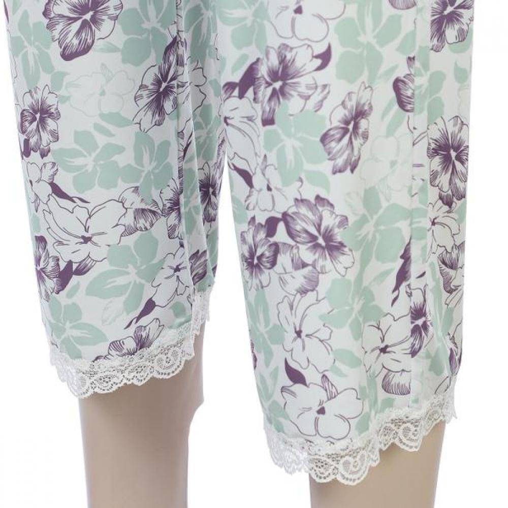 BARBARA Women S Green Floral Print Pajama Homewear Awp4572r