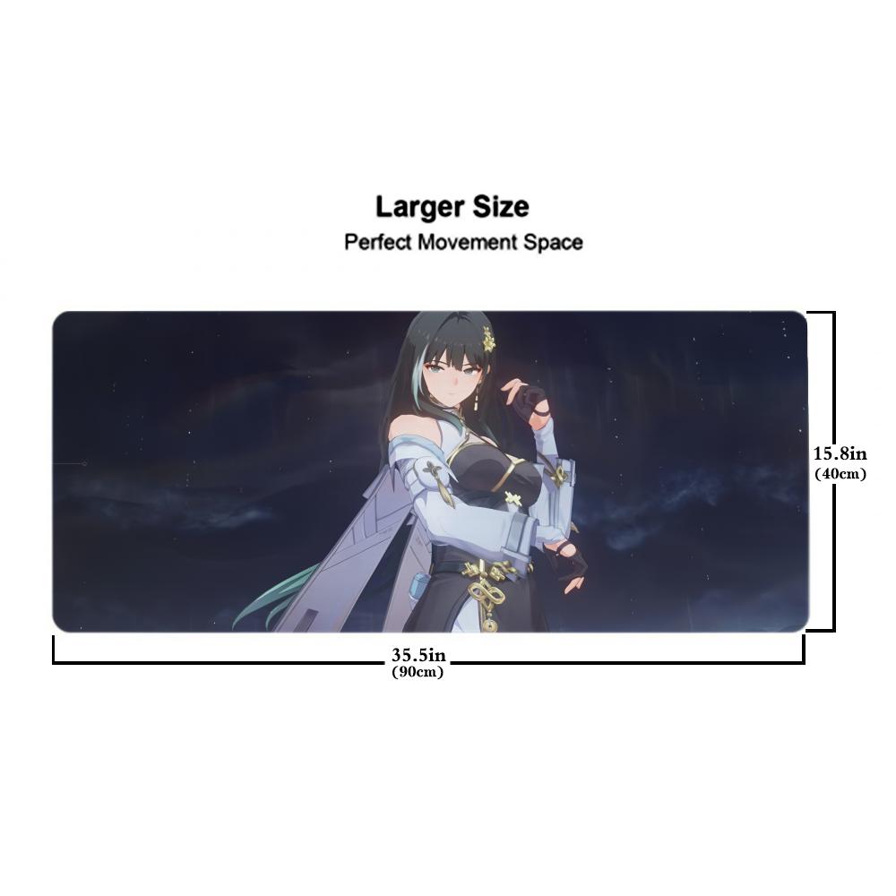 Baizhi Wuwa Mouse Pad 500X1000 Mm Large Gaming Mousepad Gamer XL Rubber Otaku Keyboard Pad Laptop Desk Mat