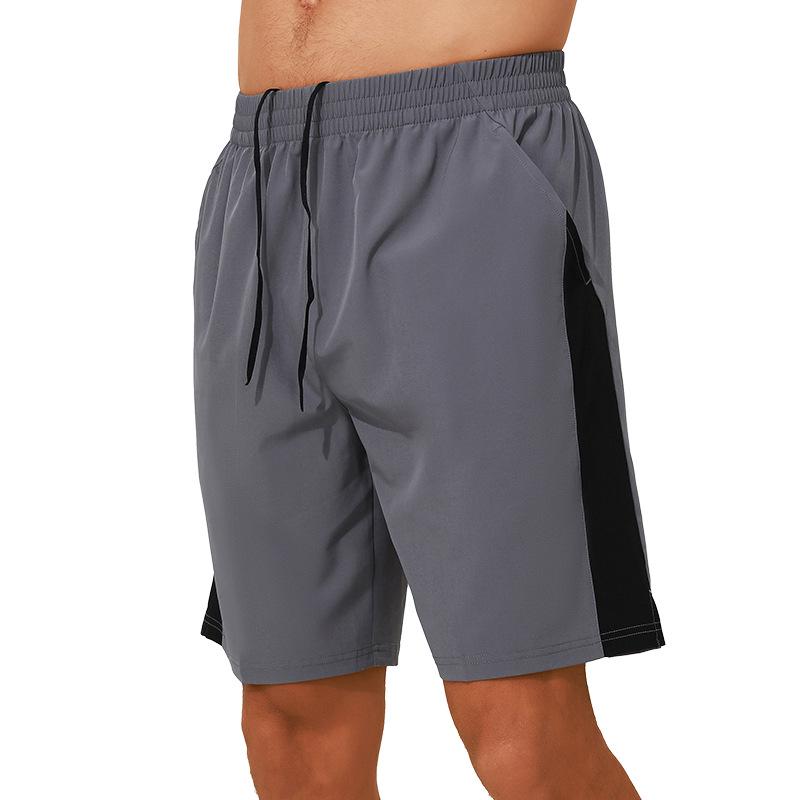Men's Lightweight Quick-Dry Color-Block Running Shorts - Moisture-Wicking, Breathable, Loose Fit for Summer