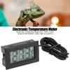 2Pcs Electronic Digital Thermometer Thermostat Temperature Meter 2s Refresh with ProbeBlack