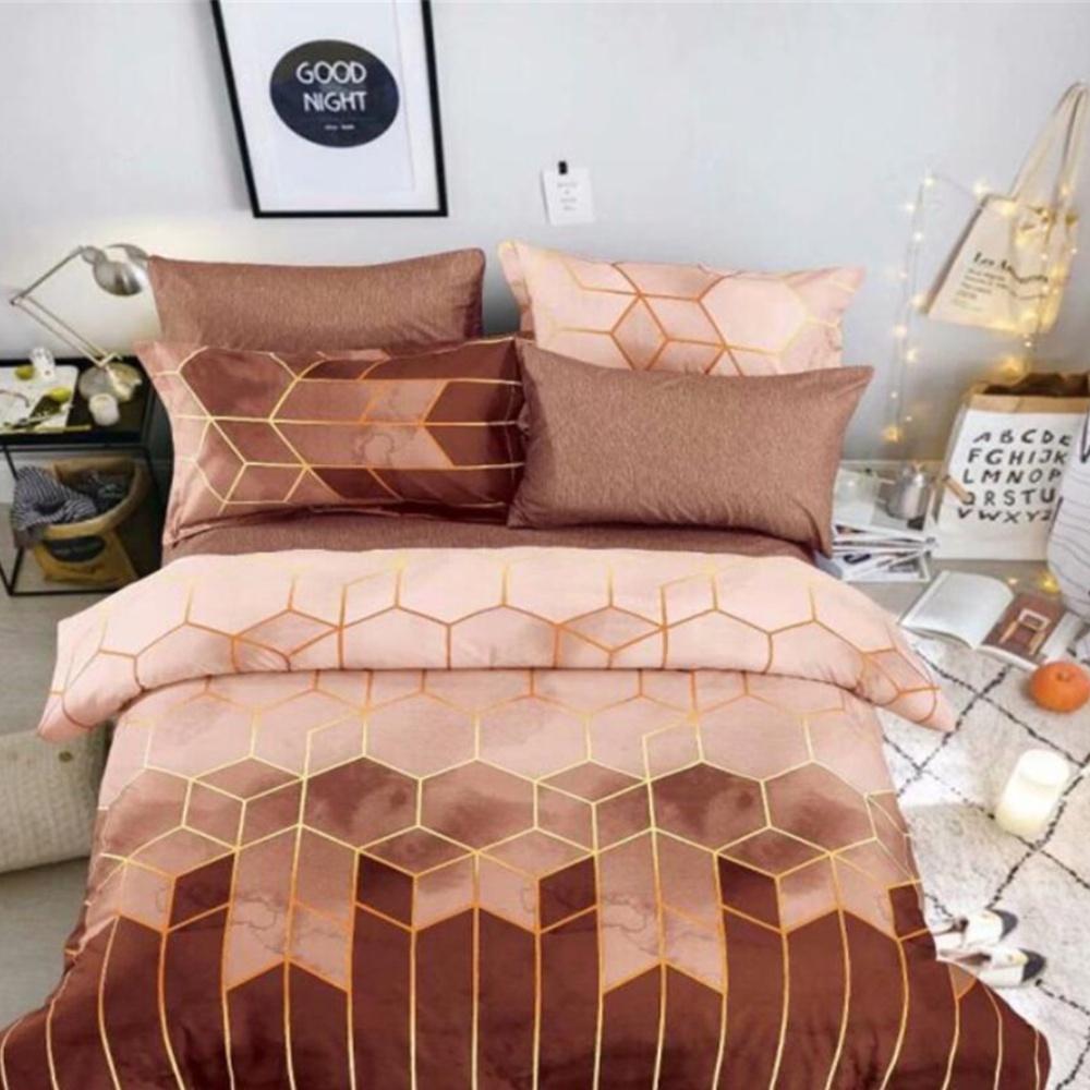 

Полосатое одеяло из трех частей с геометрической ромбовидной сеткой, простыня, комбинированный комплект наволочек, доступны в нескольких цветах 150x200cm