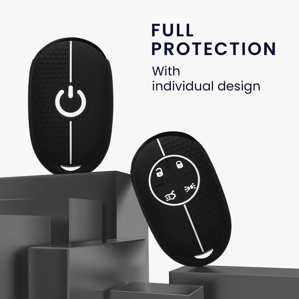 kwmobile Key Cover for Fiat 500E 4 Button Car Key Case - Protective Case