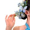 Fermaglio per capelli a farfalla in tessuto elegante francese - Accessorio per capelli a becco d'anatra con fiore, squisito e versatile