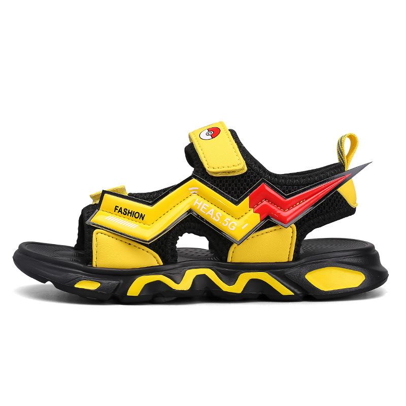 Factory children's sandals summer new boys Pikachu cool slippers medium and older children non-slip casual beach shoes
