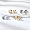 New Design Jewelry GRA Certification 0.5ct 5mm 1ct 6.5mm Moissanite 925 Sterling Silver Bubble Stud Earrings for Men Women