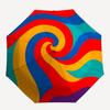 1pc Colorful Swirl Automatic Opening/Closing Umbrella with Operation & Windproof Canopy yy260311017