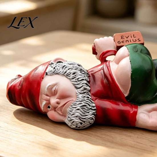Lively Courtyard Decoration Funny Drunk Dwarf Garden Decoration, Gnome Statue, Resin Sculpture Weatherproof Yard Ornaments for Outdoor Lawn