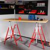 2 X Trestle, Support Trestle, Steel, Red