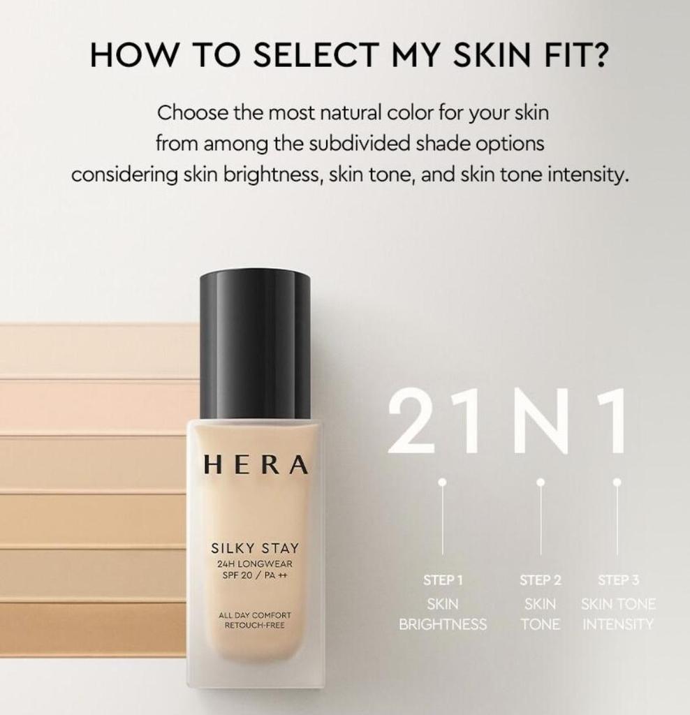 Hera Silky Stay 24H Longwear Foundation
