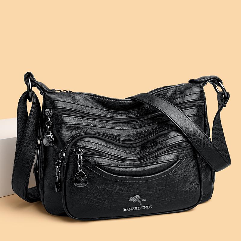High Quality Soft Leather Luxury Purses and Handbags Women's Bag Designer Multi-pocket Crossbody Shoulder Bag for Women 2026 Sac
