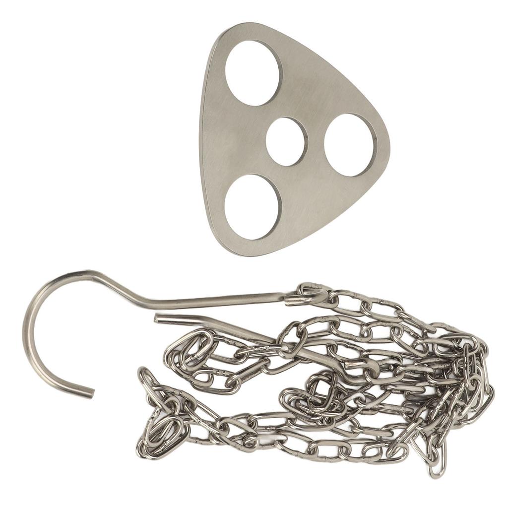 Camping Tripod Board Set Stainless Steel Portable Campfire Grill Tripod Plate with Hook And Storage Bag for Outdoor