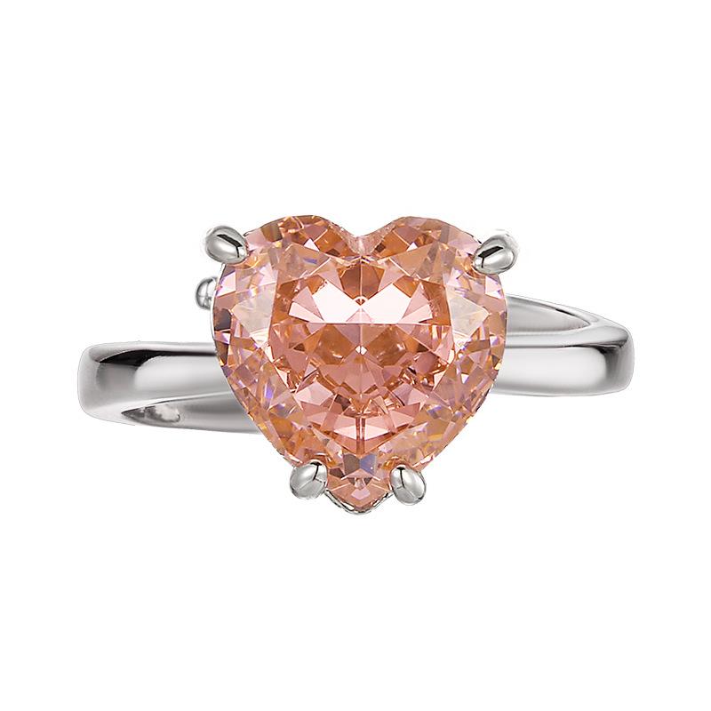 High Carbon Papalacha Heart-shaped Set Earrings Rings Necklaces Jewelry Women's Fashion Goods