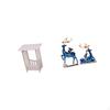 Bedside Table End Night Stand Deer Sculpture PVC Wood Structure Resin Ornament Suitable for