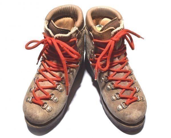 Pre-90er Vintage/VET SPORT/Skywalk Sohle Schwere Leder Trekkingstiefel/22.5-23.5/Hellbraun/(GEBRAUCHT)