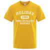 Holiday 1961 Work Life Balance Enjoyable Tops Men Summer Oversize T-Shirts Cotton Loose T Shirts Fashion Breathable New T Shirt