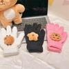 Cute Capybara Gloves Plush Coral Fleece Cold-Proof Gloves Five-Finger Gloves Student Winter Warmer Gloves Girly Christmas Gifts
