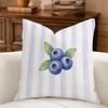 Modern Minimalist Striped Lemons Cushion Cover Natural Breathable Durable Linen Printed Decor Pillow Case Sofa Bedroom