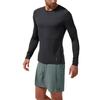 On Performance Herren Laufserie Raglanärmel Atmungsaktiv Schnelltrocknend Rundhalsausschnitt Langarm T-Shirt Herren Tops Schwarz 113.00121