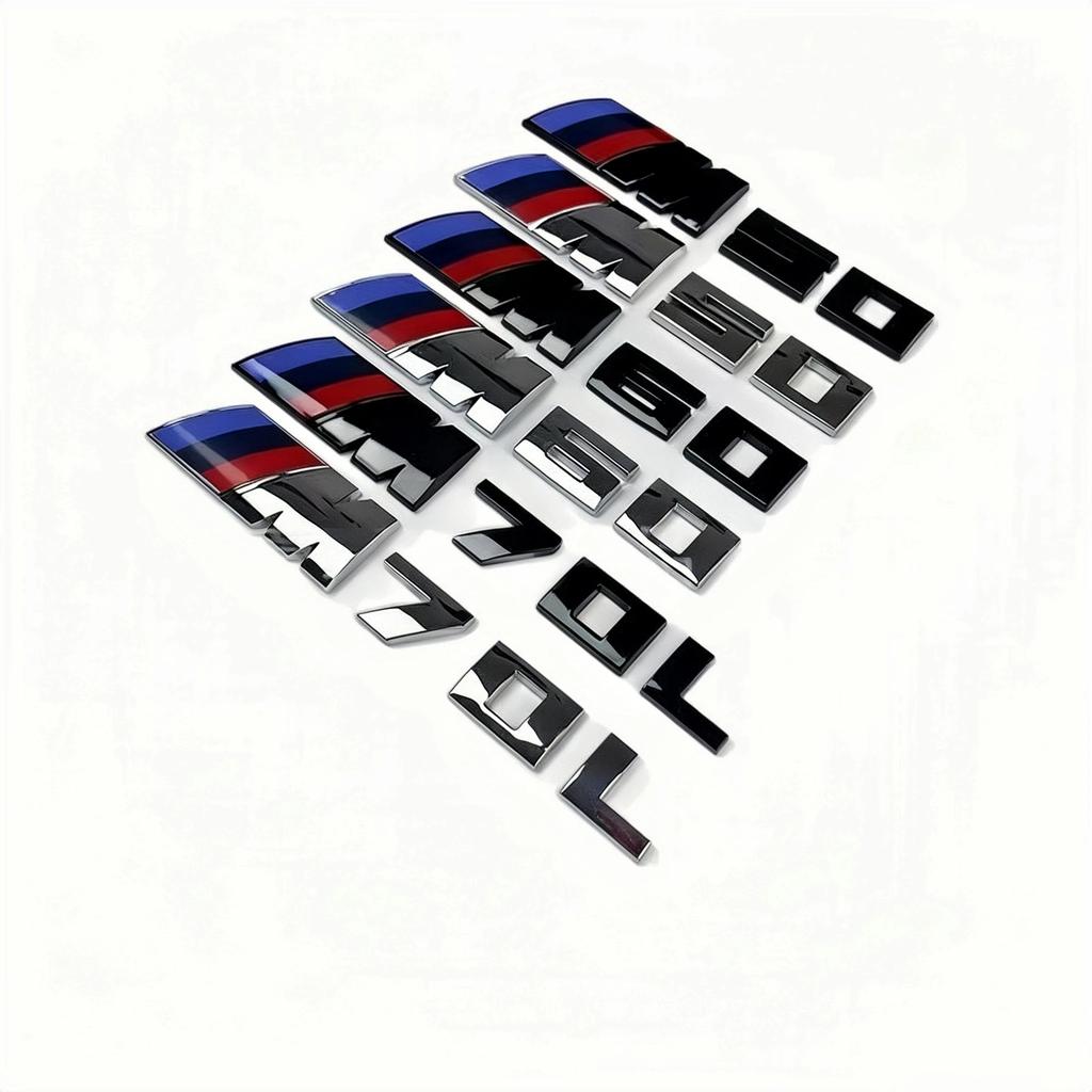 Car Rear Tailgate Letter Badge Sticker, Trunk Emblem Decal Auto Exterior Decor Styling Accessories Fit for BMW IX3 I4 I7 M50 M60 yf2