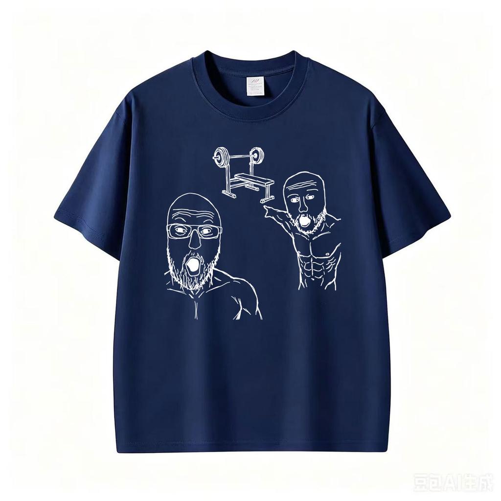 Funny Wojak Soyjak Gym Meme Gift T Shirts Unisex Unisex Fashion Humor Short Sleeve Tshirt Casual 100 Cotton Oversized T Shirt Tops