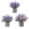 Pianta Artificiale Lavanda Decorativa Con Vaso Per Casa Ufficio Arrangement Romantico Da Tavolo