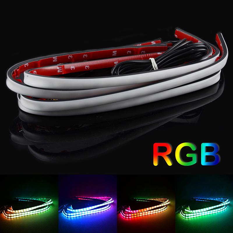 Grătarul pentru bandă LED COB pentru mașină Lumină pentru circulație pe timpul zilei Bandă pentru semnalizare DRL impermeabilă Lumină de lucru automată, Knight Rider