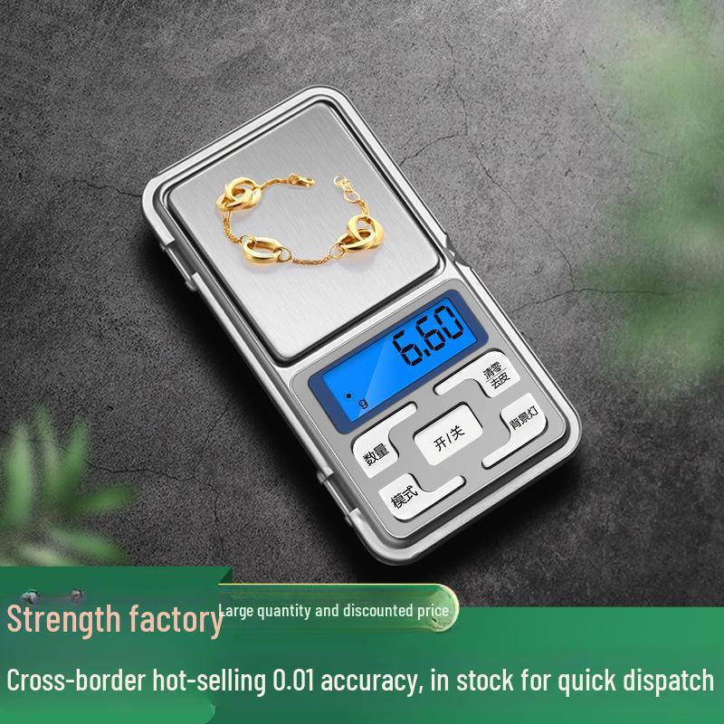 

Portable Mini Precision Electronic Jewelry Scale Battery/Chinese 500g/0.1g