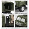 1/43 Militär-LKW-Armee-Panzerwagenmodell, Säuglingssimulationsfahrzeugmodell für einziehbares Kinderspielzeug mit Licht und Ton (Antiker Krankenwagen)