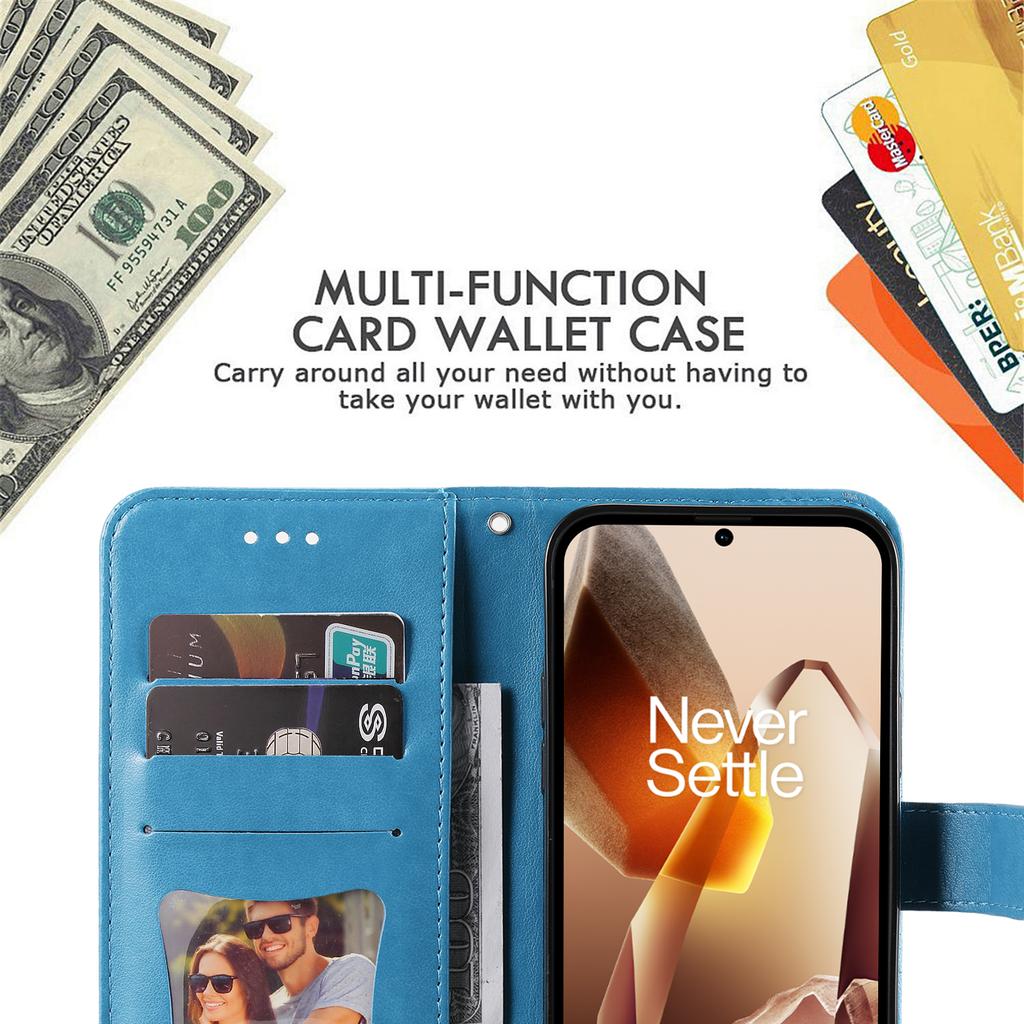 For OnePlus 13 Case Floral Pattern PU Leather Wallet Stand Phone Cover
