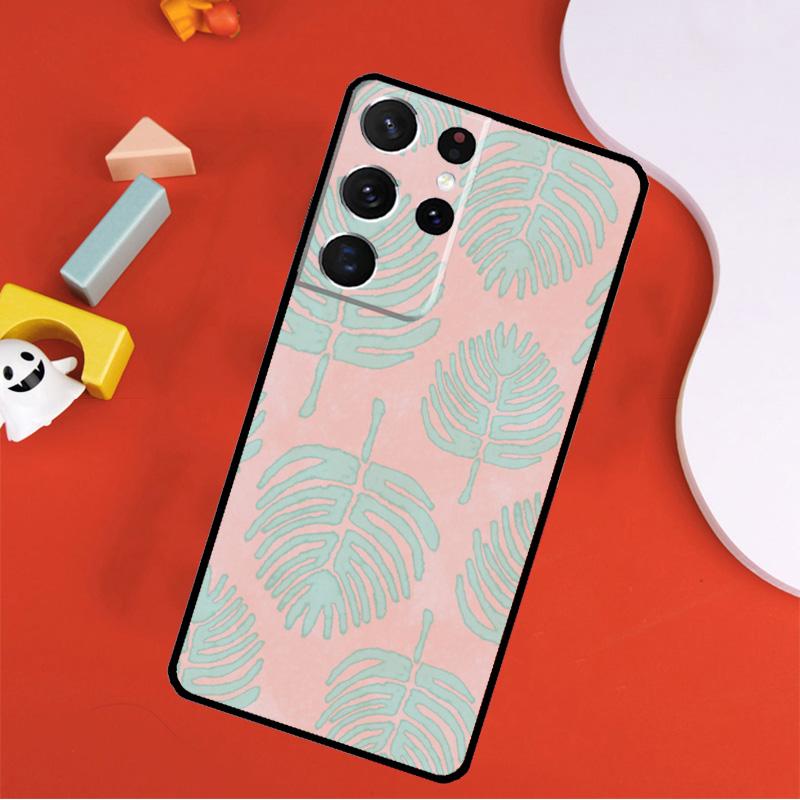 Tropical leaves Banana Leaf Phone Case For Samsung Galaxy S25 Ultra S24 Ultra S9 S10 S20 S21 S22 S23 Plus S24 FE Cover