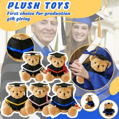Graduation Bear Wearing A Hat Doll Plush Toy Doll Commemorative Gift