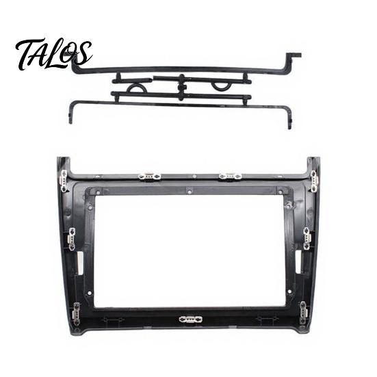 Double Din Stereo Frame 9 Inch Radio Dash Kit for Volkswagen 2014, Car Navigation Fascia Panel Replacement Face Plate with Mounting Brackets