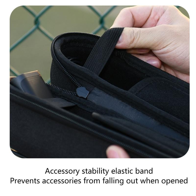 Portable EVA Case Carrying Storage Bag for Wireless Two Microphones Receiver for Travel Office Home, Case Only
